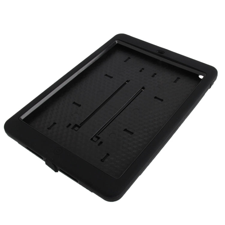 Silicone + Hard Plastic Combination Case with Collapsible Holder for iPad Air