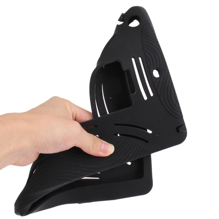 Silicone + Hard Plastic Combination Case with Collapsible Holder for iPad Air