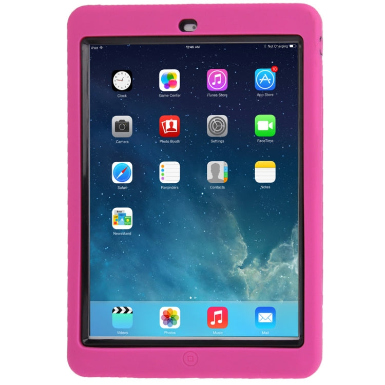 Silicone + Hard Plastic Combination Case with Collapsible Holder for iPad Air