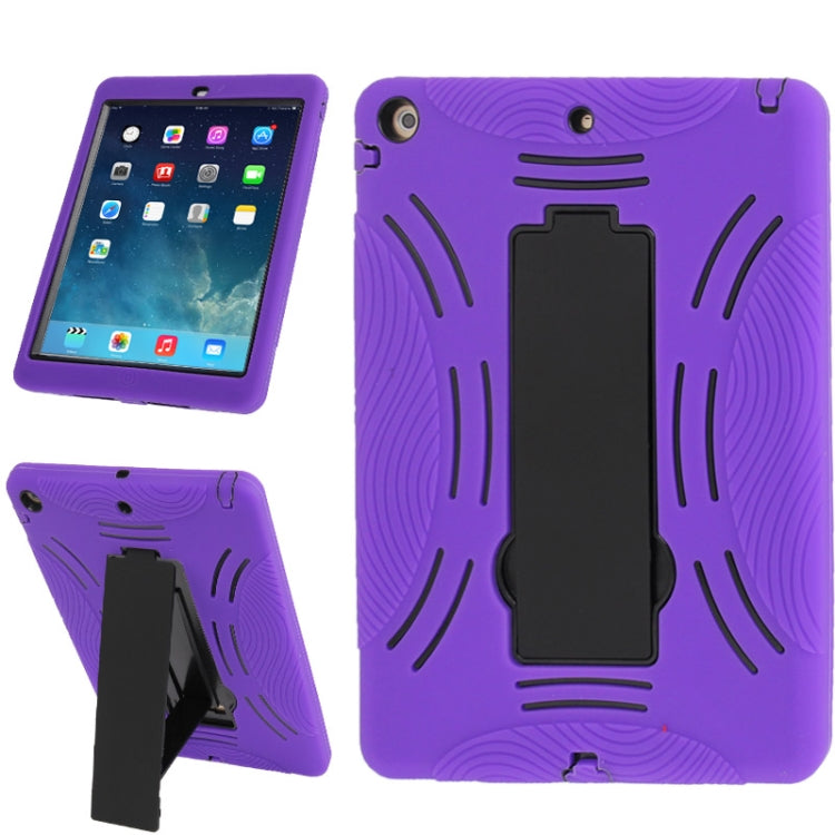 Silicone + Hard Plastic Combination Case with Collapsible Holder for iPad Air