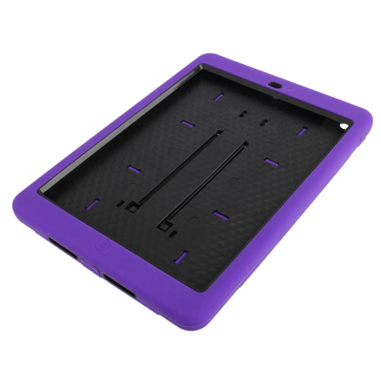 Silicone + Hard Plastic Combination Case with Collapsible Holder for iPad Air