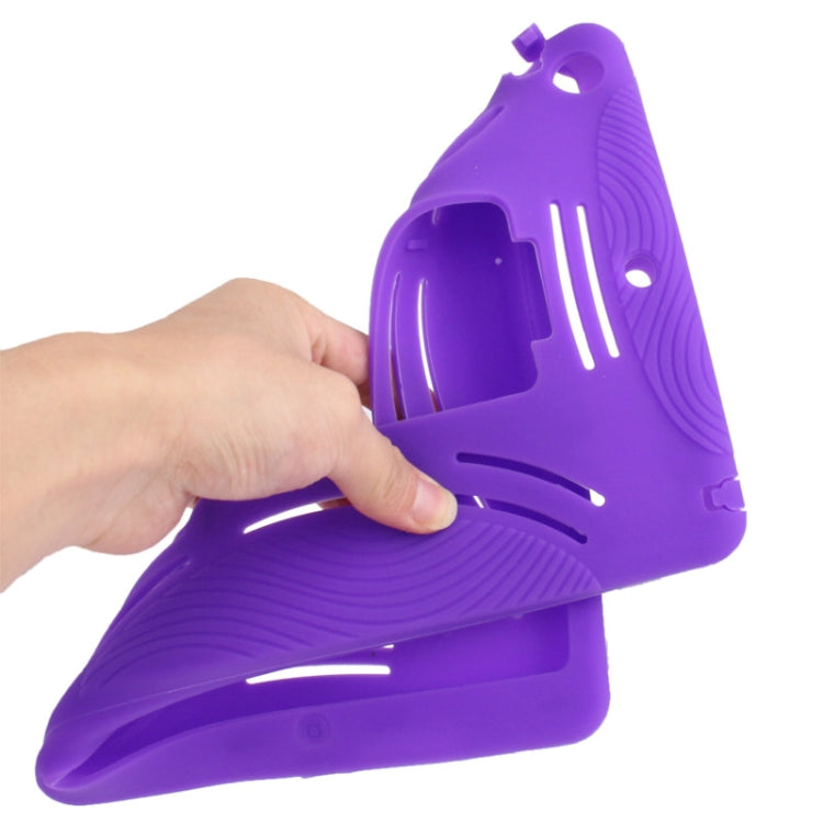 Silicone + Hard Plastic Combination Case with Collapsible Holder for iPad Air