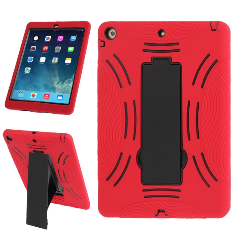 Silicone + Hard Plastic Combination Case with Collapsible Holder for iPad Air