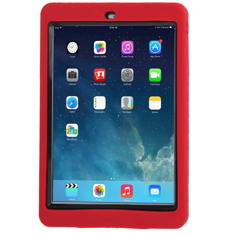 Silicone + Hard Plastic Combination Case with Collapsible Holder for iPad Air