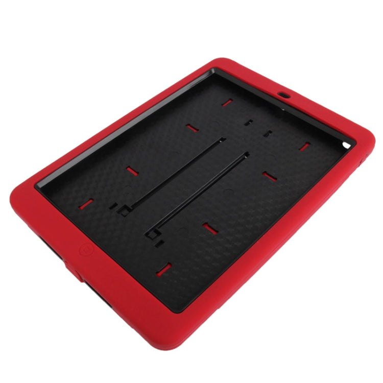 Silicone + Hard Plastic Combination Case with Collapsible Holder for iPad Air