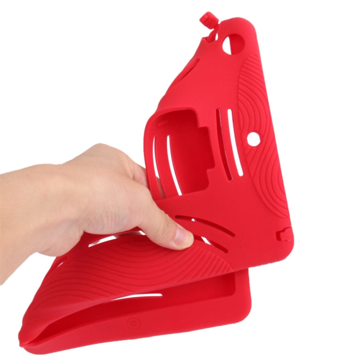 Silicone + Hard Plastic Combination Case with Collapsible Holder for iPad Air