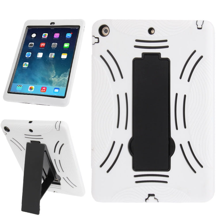 Silicone + Hard Plastic Combination Case with Collapsible Holder for iPad Air
