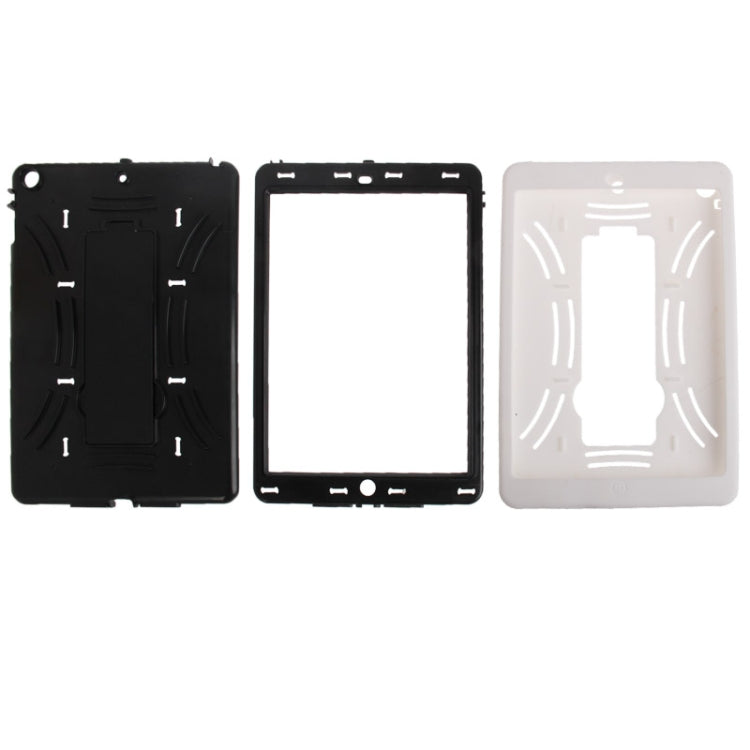 Silicone + Hard Plastic Combination Case with Collapsible Holder for iPad Air