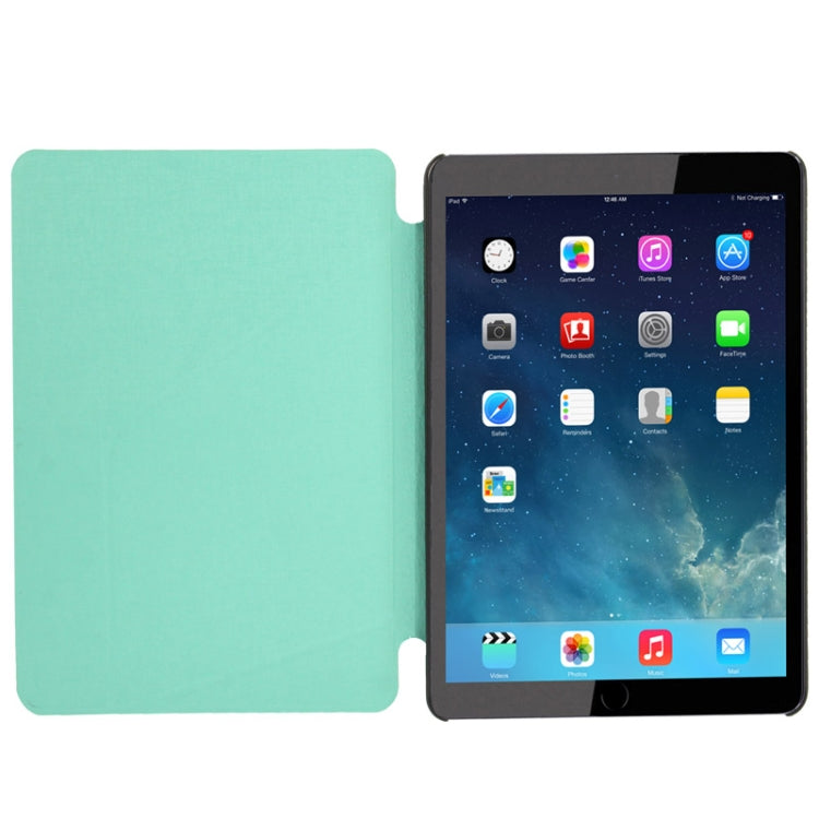 Multi-folding Holder Linen Texture Leather Case for iPad Air