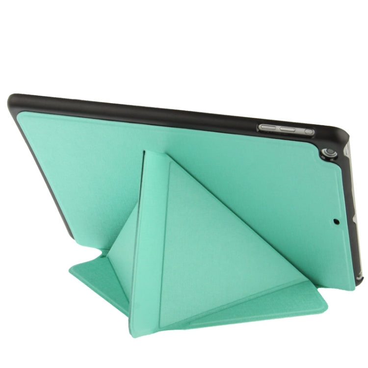 Multi-folding Holder Linen Texture Leather Case for iPad Air