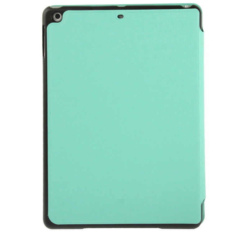 Multi-folding Holder Linen Texture Leather Case for iPad Air