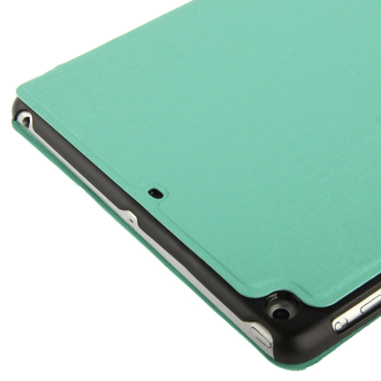 Multi-folding Holder Linen Texture Leather Case for iPad Air