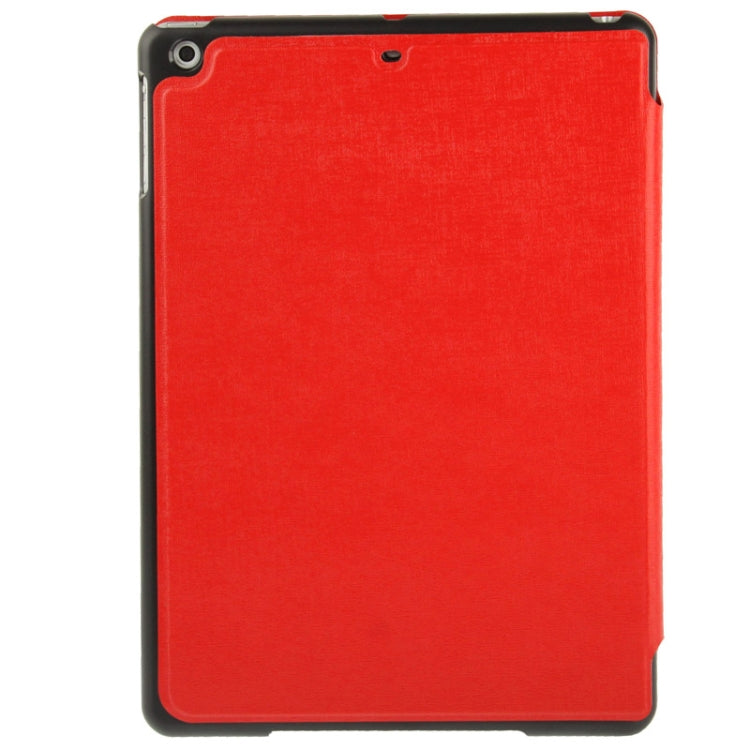 Multi-folding Holder Linen Texture Leather Case for iPad Air