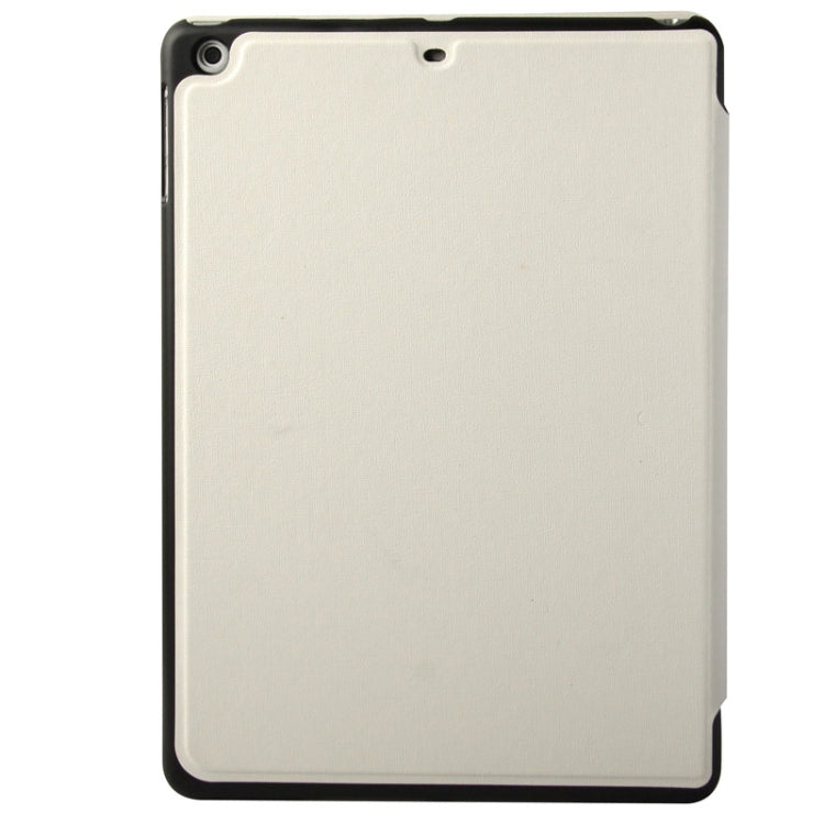 Multi-folding Holder Linen Texture Leather Case for iPad Air