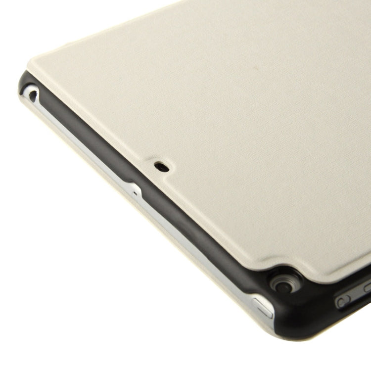 Multi-folding Holder Linen Texture Leather Case for iPad Air