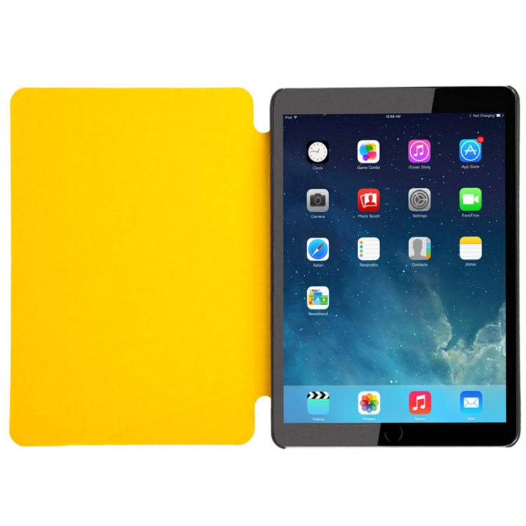Multi-folding Holder Linen Texture Leather Case for iPad Air