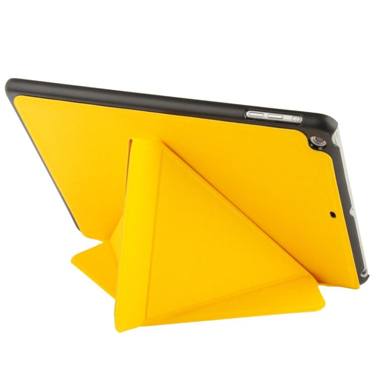 Multi-folding Holder Linen Texture Leather Case for iPad Air