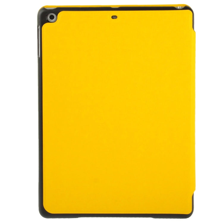 Multi-folding Holder Linen Texture Leather Case for iPad Air