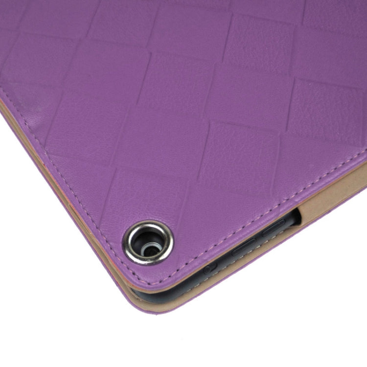 ENKAY 2-color Series Weave Texture PU Leather Case with Holder & Sleep / Wake-up Function for iPad Air, ENK-3152