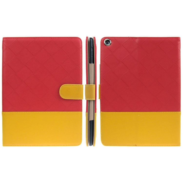 ENKAY 2-color Series Weave Texture PU Leather Case with Holder & Sleep / Wake-up Function for iPad Air, ENK-3152