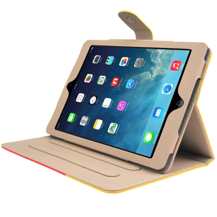 ENKAY 2-color Series Weave Texture PU Leather Case with Holder & Sleep / Wake-up Function for iPad Air, ENK-3152