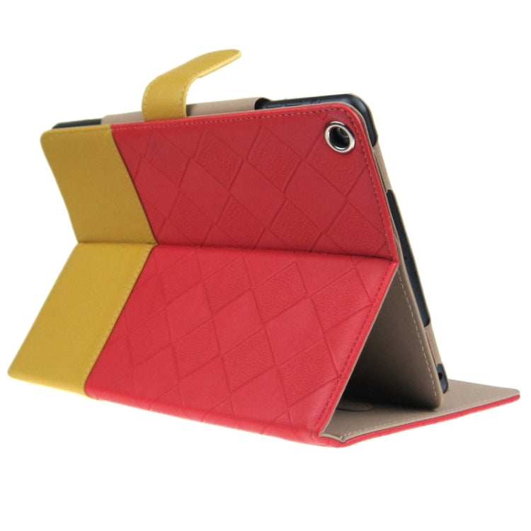 ENKAY 2-color Series Weave Texture PU Leather Case with Holder & Sleep / Wake-up Function for iPad Air, ENK-3152