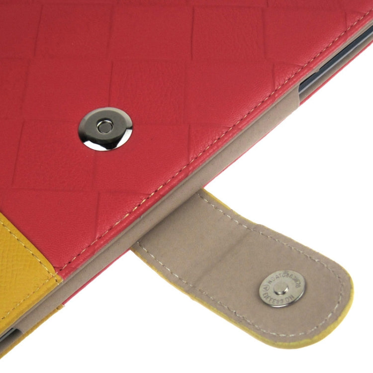 ENKAY 2-color Series Weave Texture PU Leather Case with Holder & Sleep / Wake-up Function for iPad Air, ENK-3152