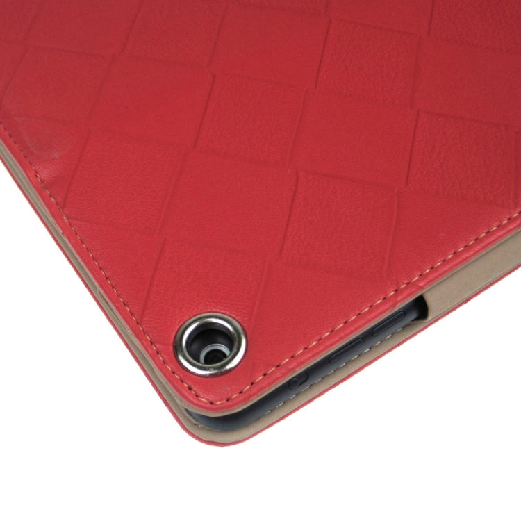 ENKAY 2-color Series Weave Texture PU Leather Case with Holder & Sleep / Wake-up Function for iPad Air, ENK-3152