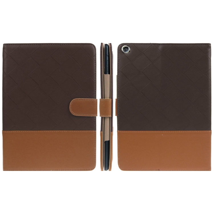 ENKAY 2-color Series Weave Texture PU Leather Case with Holder & Sleep / Wake-up Function for iPad Air, ENK-3152