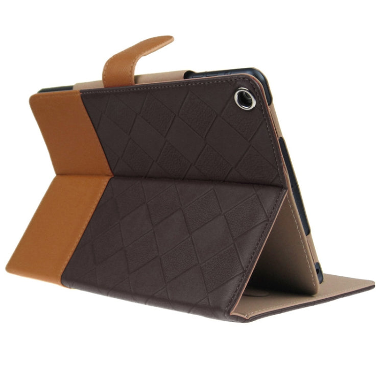 ENKAY 2-color Series Weave Texture PU Leather Case with Holder & Sleep / Wake-up Function for iPad Air, ENK-3152