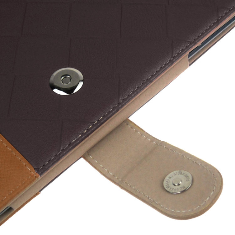 ENKAY 2-color Series Weave Texture PU Leather Case with Holder & Sleep / Wake-up Function for iPad Air, ENK-3152