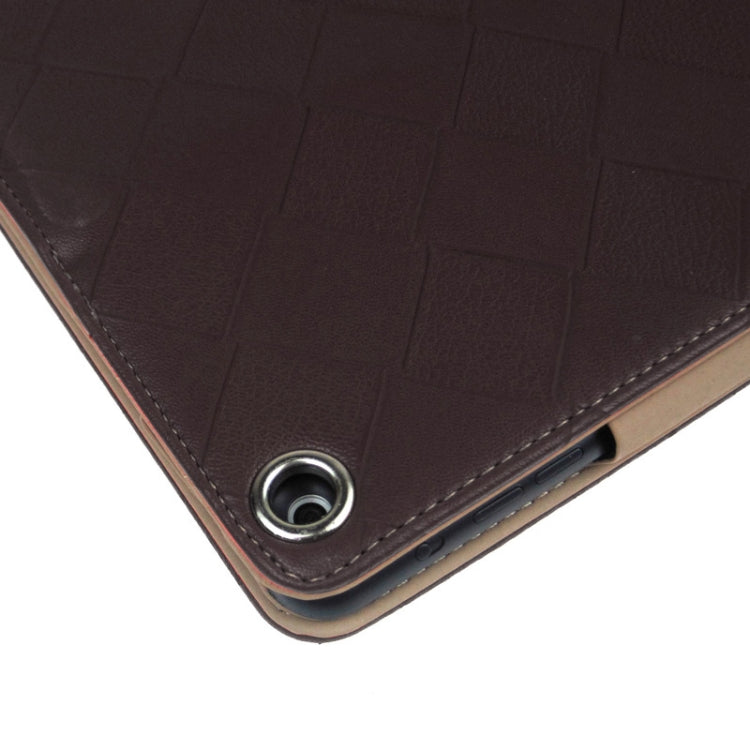 ENKAY 2-color Series Weave Texture PU Leather Case with Holder & Sleep / Wake-up Function for iPad Air, ENK-3152