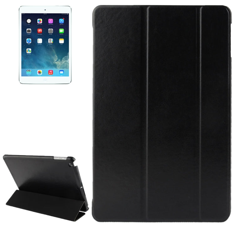 3-folding Crazy Horse Texture Leather Case with Holder & Sleep / Wake-up Function for iPad Air