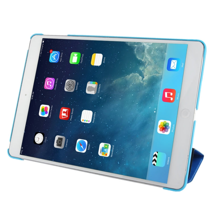 3-folding Crazy Horse Texture Leather Case with Holder & Sleep / Wake-up Function for iPad Air