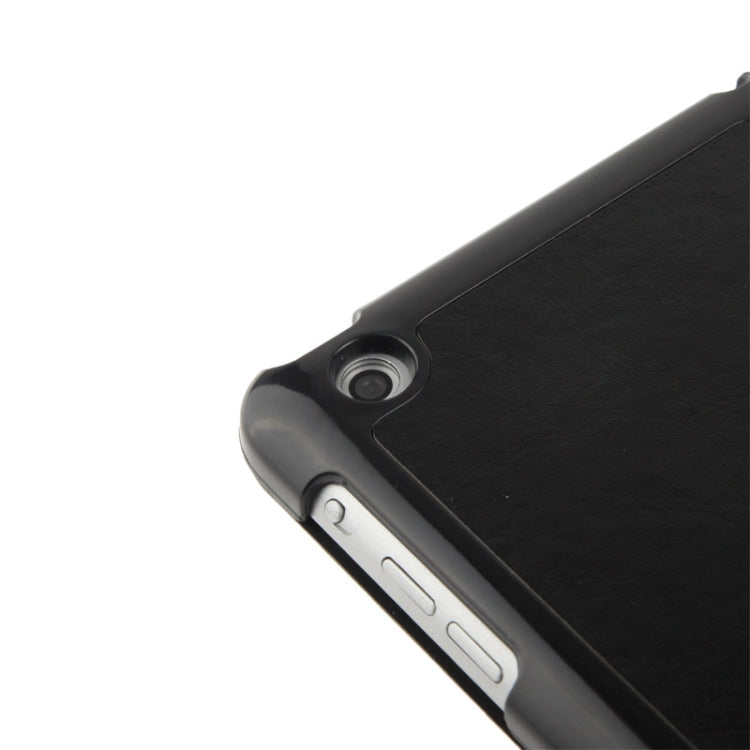3-folding Crazy Horse Texture Leather Case with Holder & Sleep / Wake-up Function for iPad Air