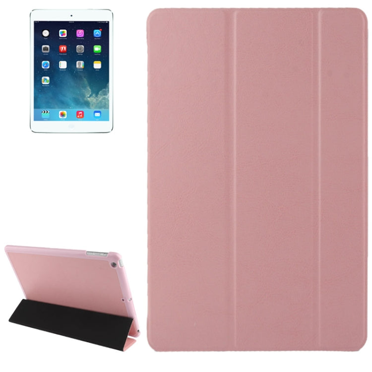 3-folding Crazy Horse Texture Leather Case with Holder & Sleep / Wake-up Function for iPad Air