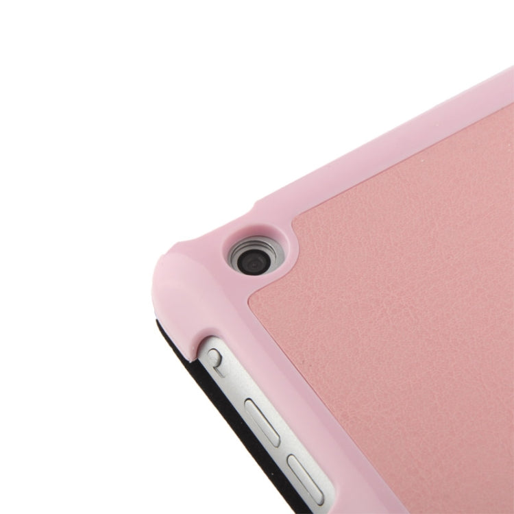 3-folding Crazy Horse Texture Leather Case with Holder & Sleep / Wake-up Function for iPad Air