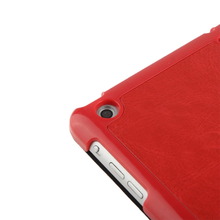 3-folding Crazy Horse Texture Leather Case with Holder & Sleep / Wake-up Function for iPad Air