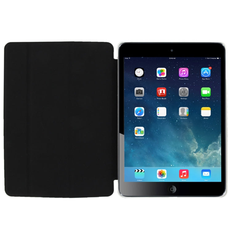 3-folding Crazy Horse Texture Leather Case with Holder & Sleep / Wake-up Function for iPad Air