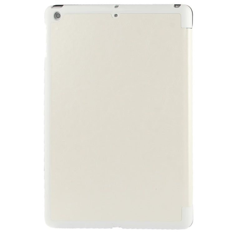 3-folding Crazy Horse Texture Leather Case with Holder & Sleep / Wake-up Function for iPad Air