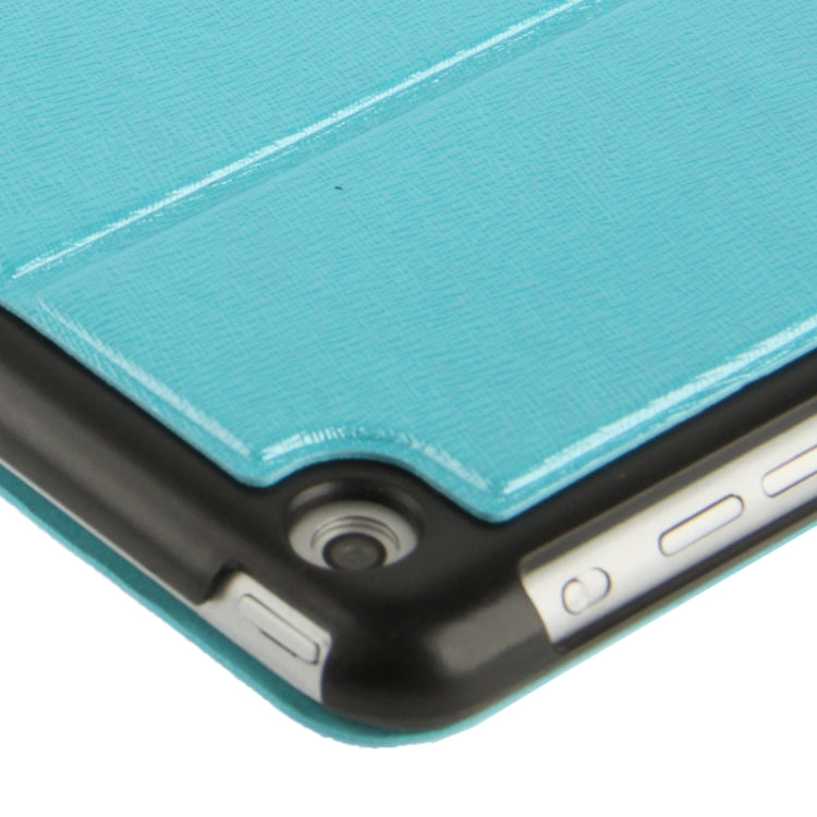 Multi-folding Cross Texture Leather Case with Sleep / Wake-up Function & Holder for iPad Air