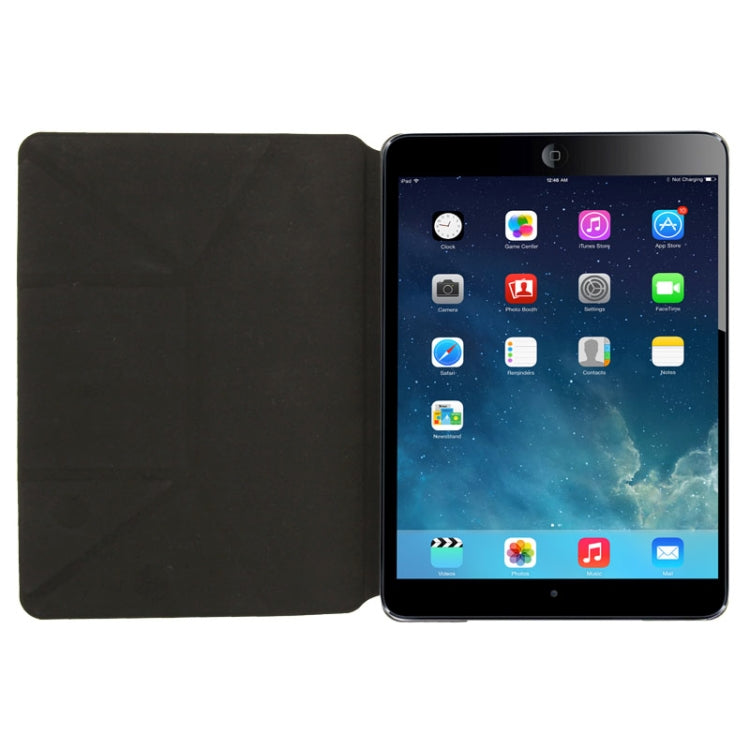 Multi-folding Cross Texture Leather Case with Sleep / Wake-up Function & Holder for iPad Air
