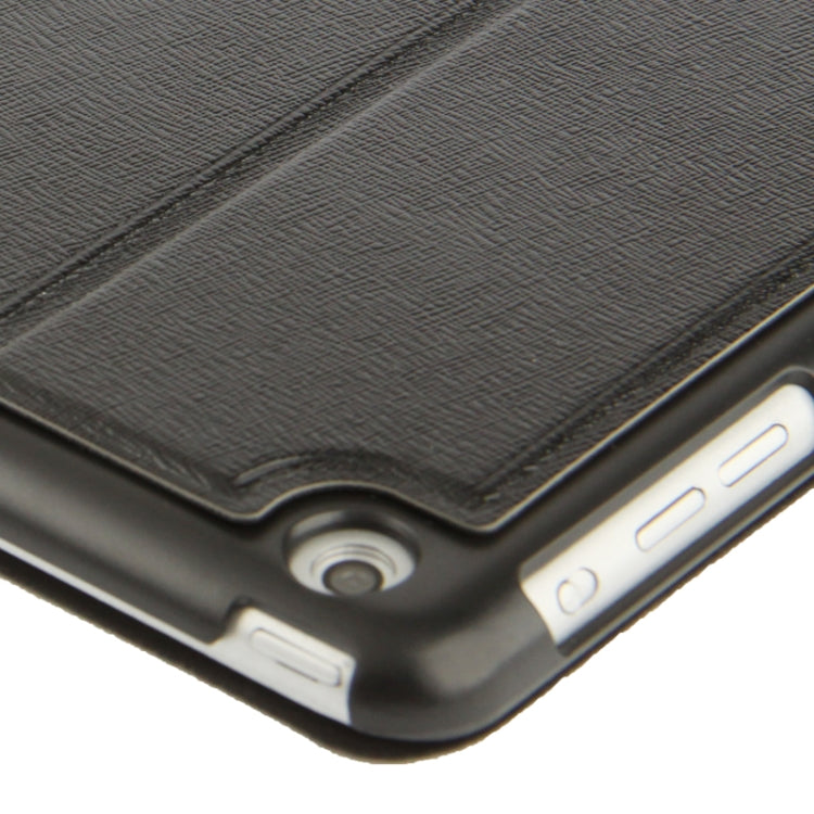 Multi-folding Cross Texture Leather Case with Sleep / Wake-up Function & Holder for iPad Air
