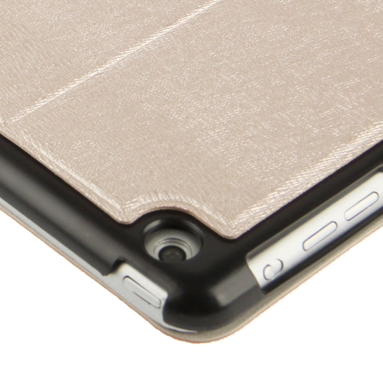 Multi-folding Cross Texture Leather Case with Sleep / Wake-up Function & Holder for iPad Air