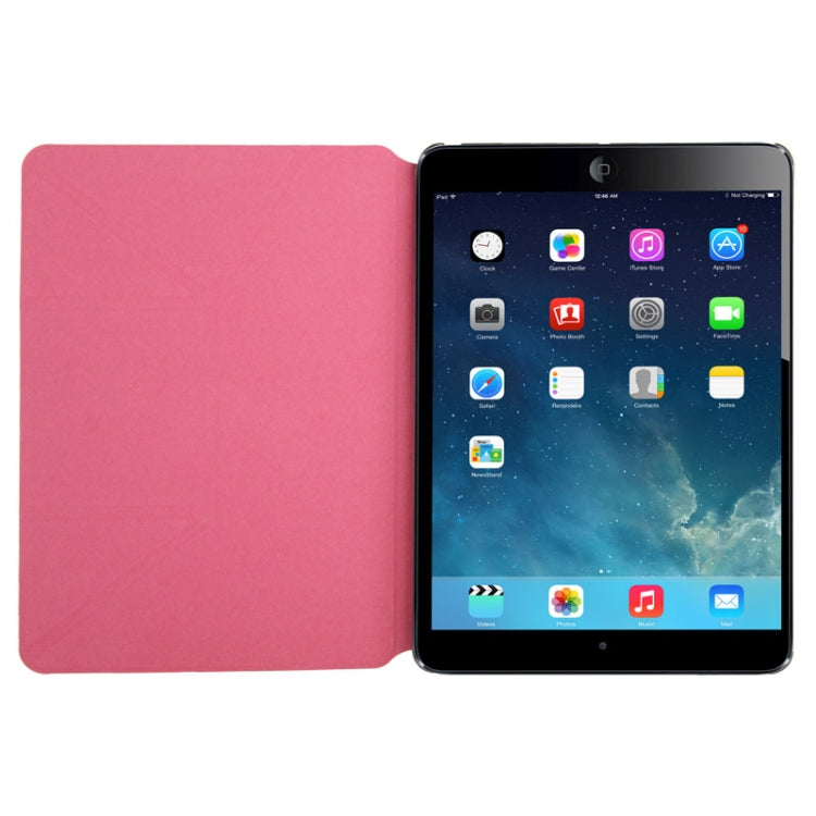 Multi-folding Cross Texture Leather Case with Sleep / Wake-up Function & Holder for iPad Air