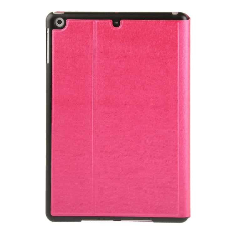 Multi-folding Cross Texture Leather Case with Sleep / Wake-up Function & Holder for iPad Air