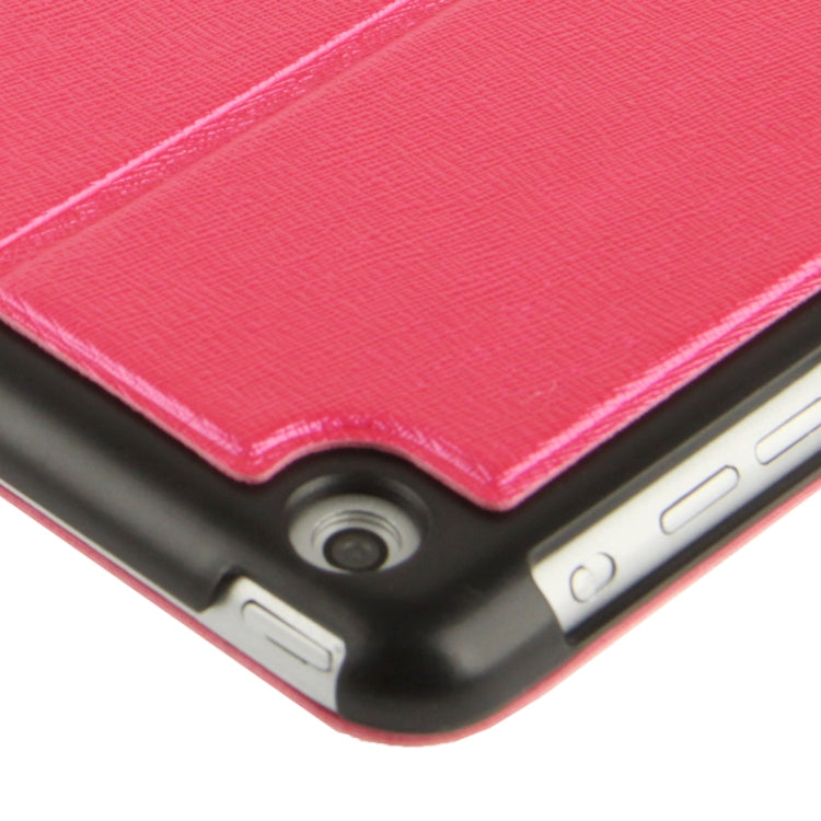 Multi-folding Cross Texture Leather Case with Sleep / Wake-up Function & Holder for iPad Air