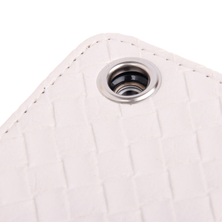 Weave Texture Leather Case with Credit Card Slot & Holder & Sleep / Wake-up Function for iPad Air (White)