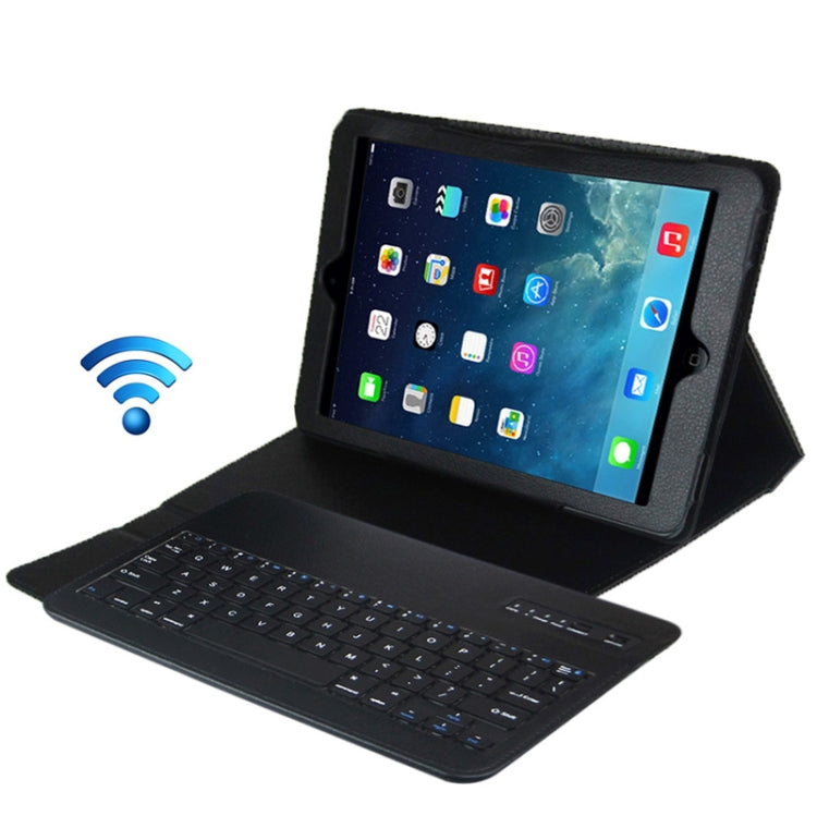BriefTablet Case Style Litchi Texture Bluetooth Protective Leather Tablet Case + Removable ABS Press Key for iPad Air (Black)
