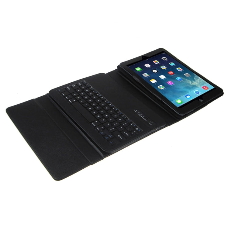 BriefTablet Case Style Litchi Texture Bluetooth Protective Leather Tablet Case + Removable ABS Press Key for iPad Air (Black)